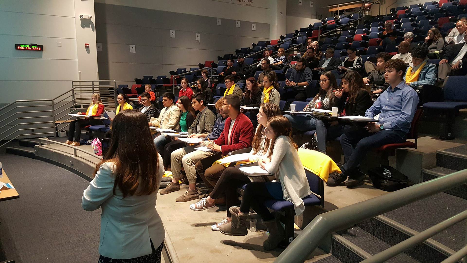 Young Entrepreneurs Academy participants at the University of Arizona's Eller College of Management.
