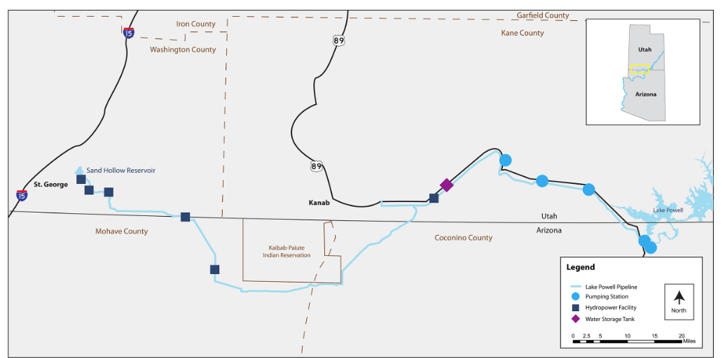 Lake Powell Pipeline Map