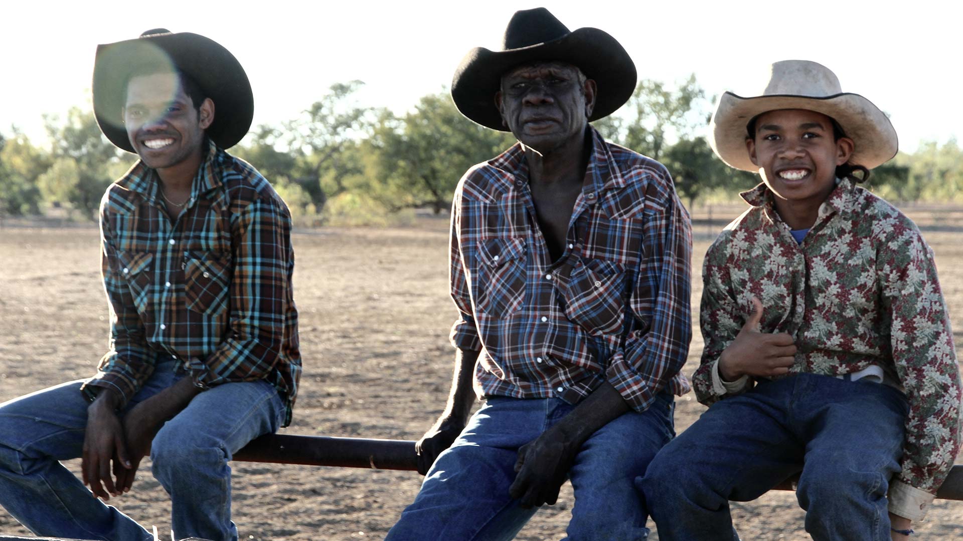 Indigenous station hands at Jubilee Downs Station, Western Australia. 
