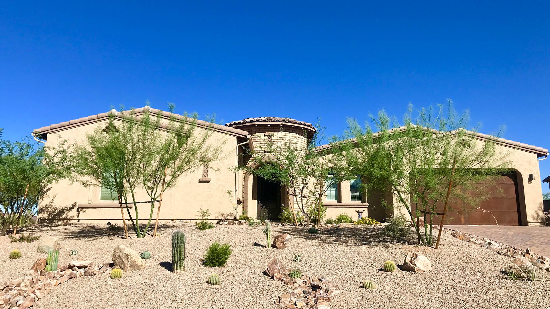 Since the 1980s Tucsonans have replaced their green lawns with decomposed granite and opted for plants like palo verde trees and cacti, which can endure long periods of drought and extreme heat.
