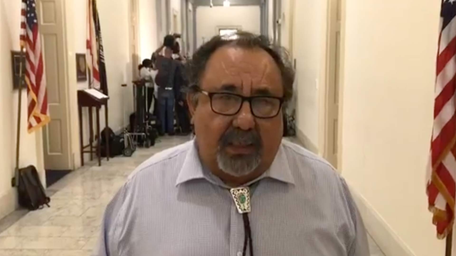 Screenshot of a video posted to U.S. Rep. Raúl Grijalva's Facebook page, July 25, 2018.