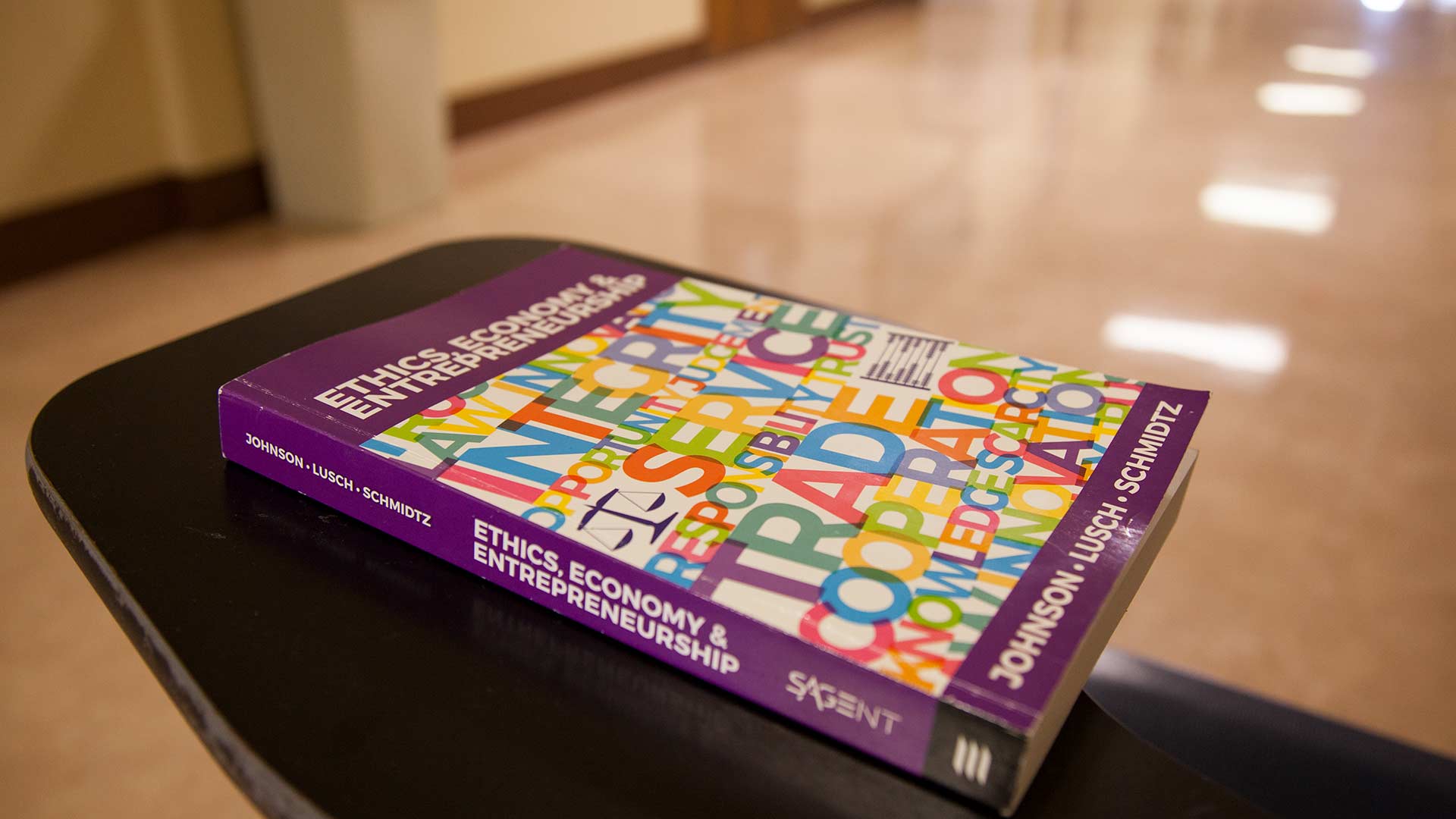 The textbook for Philosophy 101, "Ethics, Economy and Entrepreneurship."