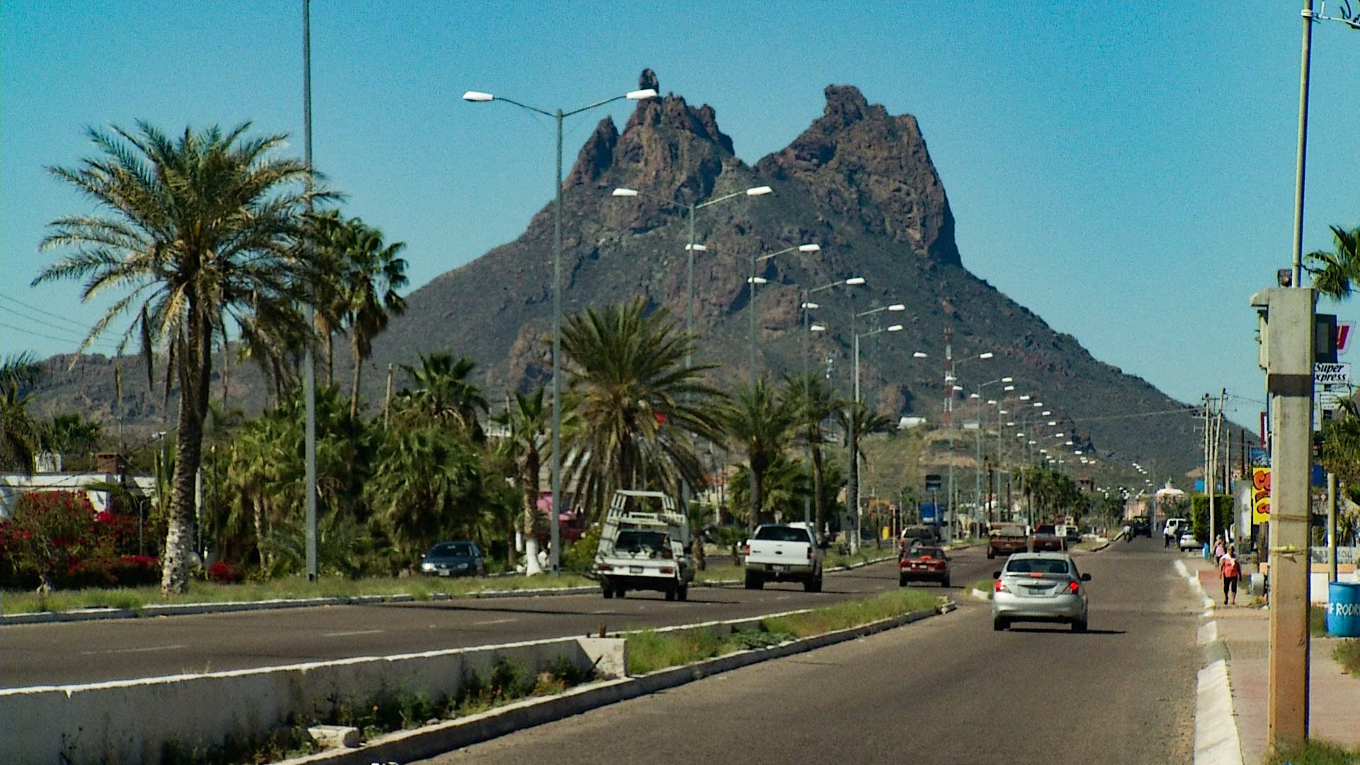 A street in San Carlos, Sonora.