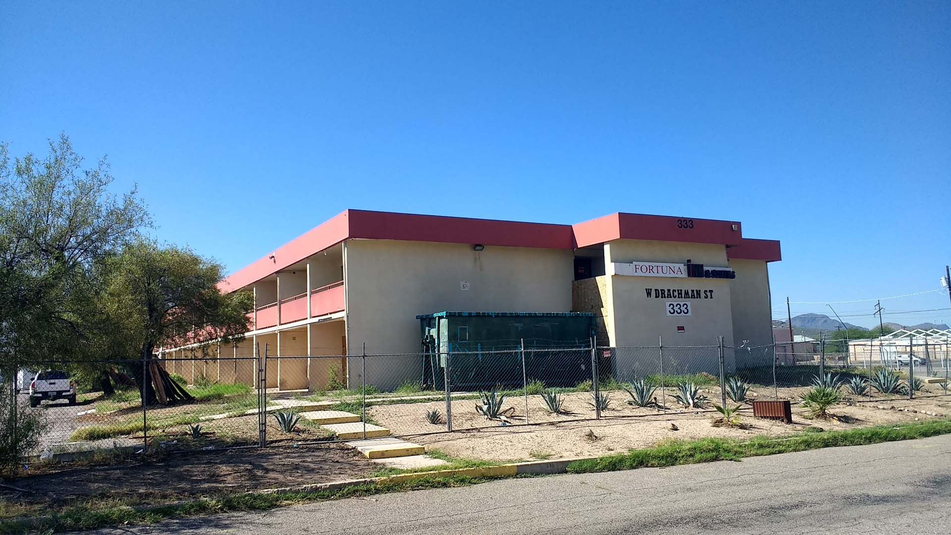 The former Fortuna Inn and Suites in near West Speedway and Main in Tucson is shown before its demolition. Pima Community College bought the hotel to make room for its "Center of Excellence in Applied Technology."