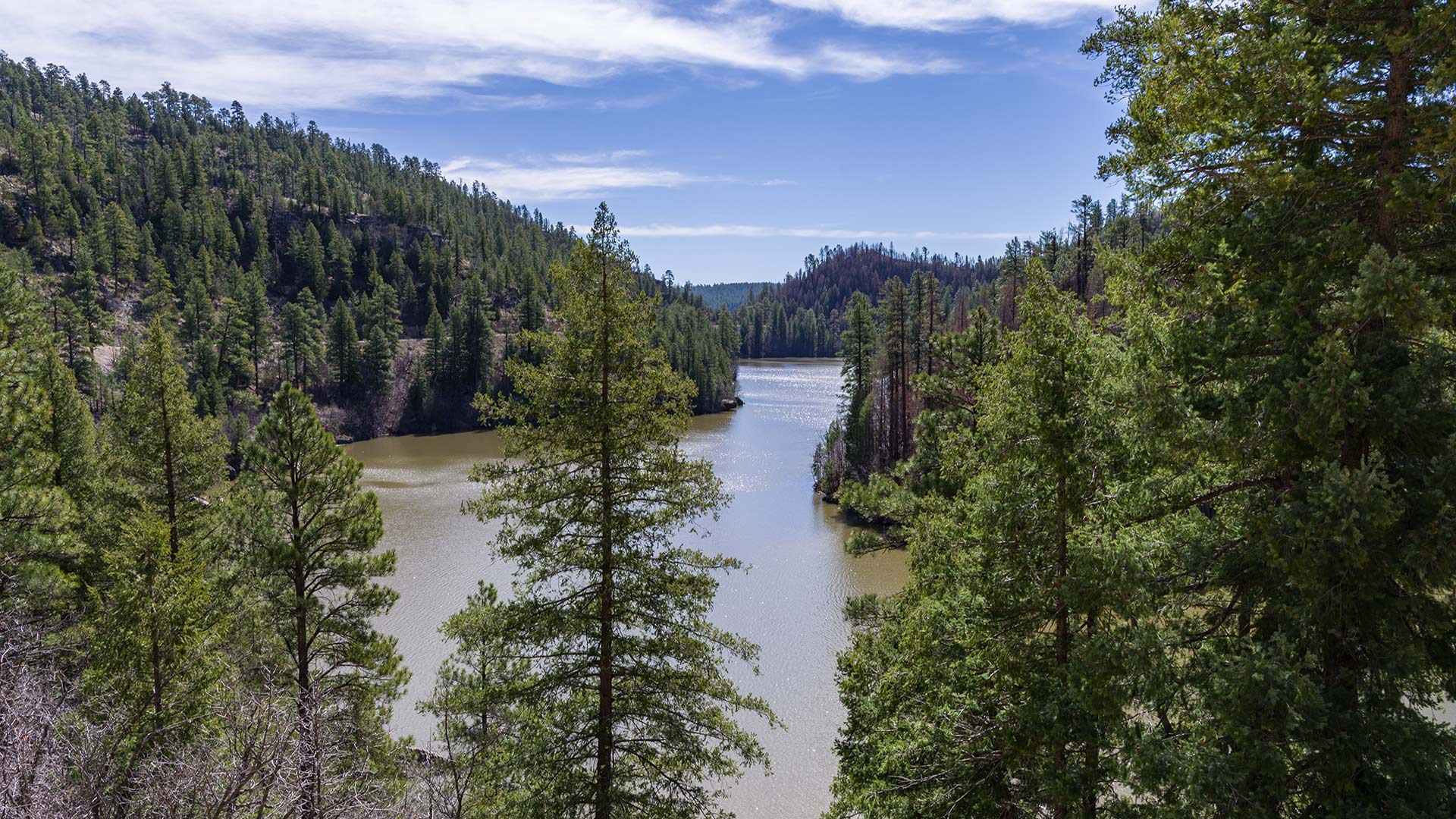 Spring snowmelt in C.C. Cragin Reservoir, 2017.