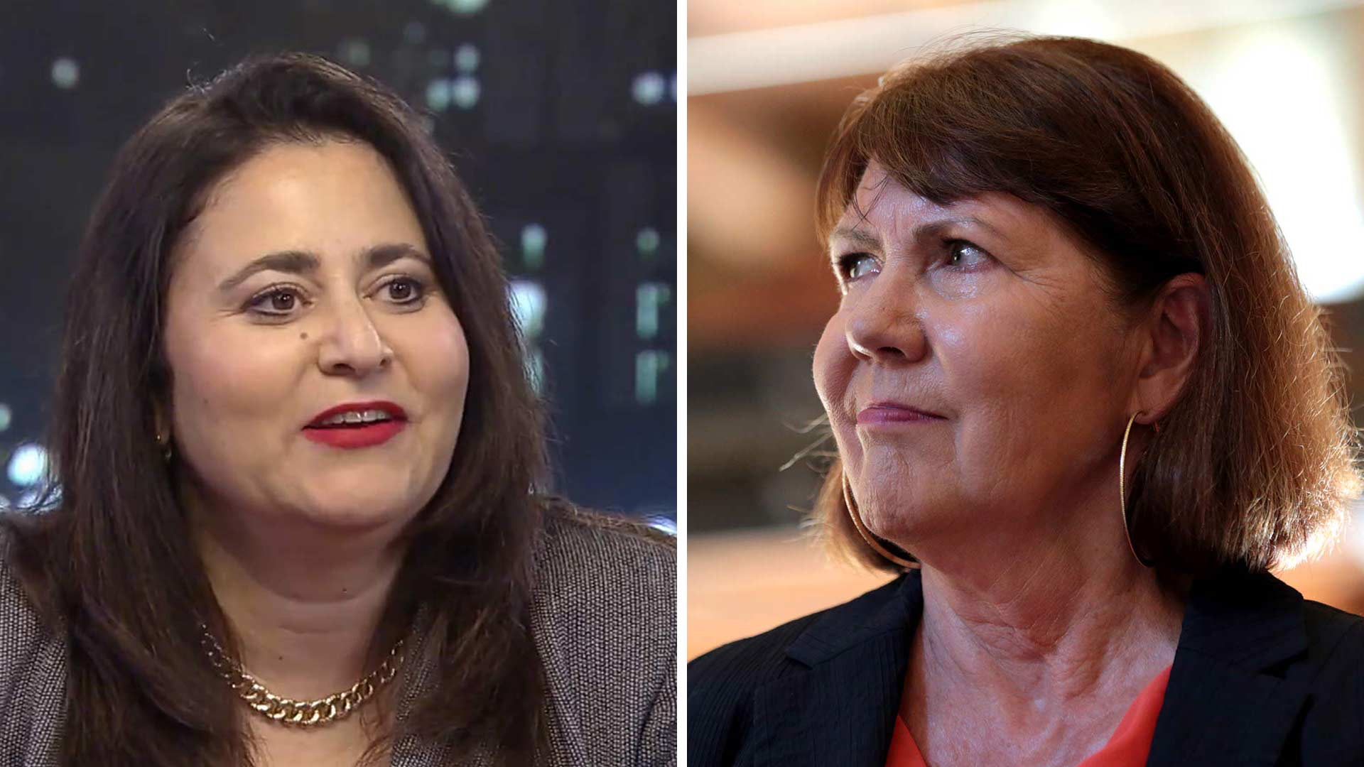 Lea Marquez Peterson, left, and Ann Kirkpatrick