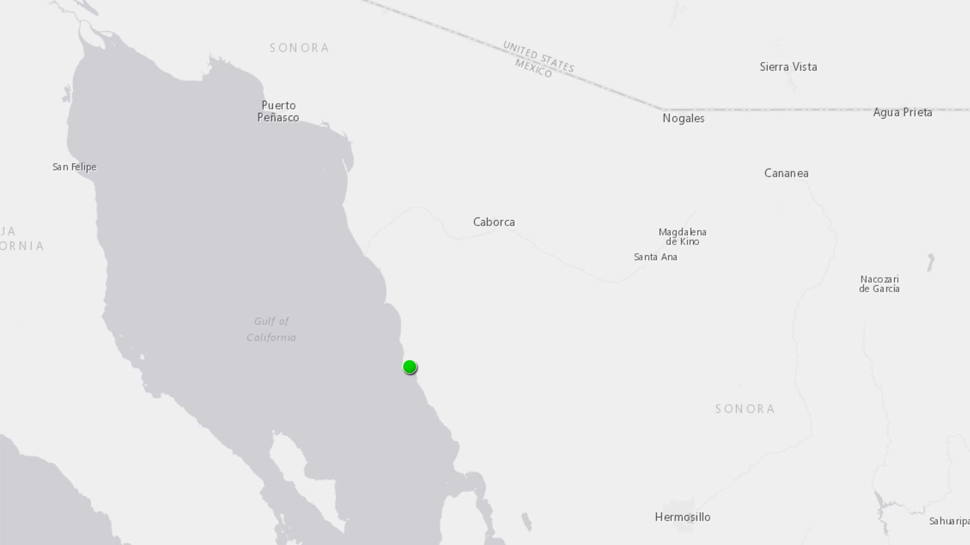 Puerto Libertad, Sonora, is near the site of a natural gas liquefaction and storage facility planned by a Texas-based company. (Map image created with Esri)