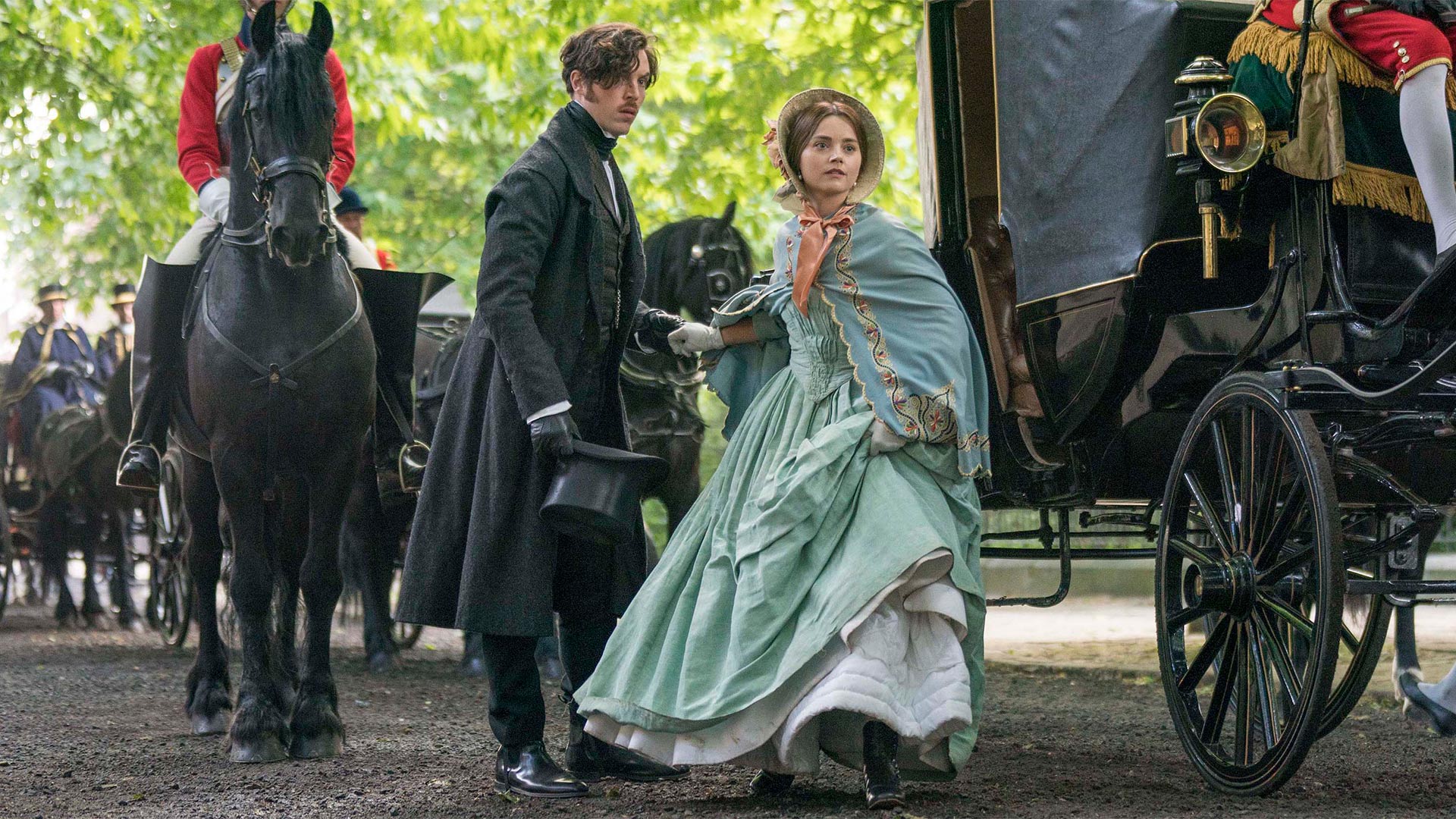 Prince Albert played by Tom Hughes and Queen Victoria played by Jenna Coleman