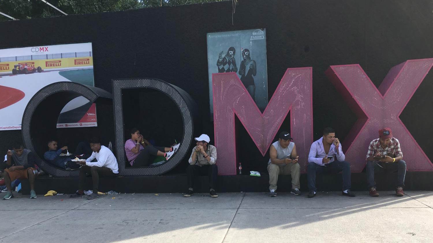 Mexico City officials set up a shelter for migrants in a stadium for a week in November 2018.