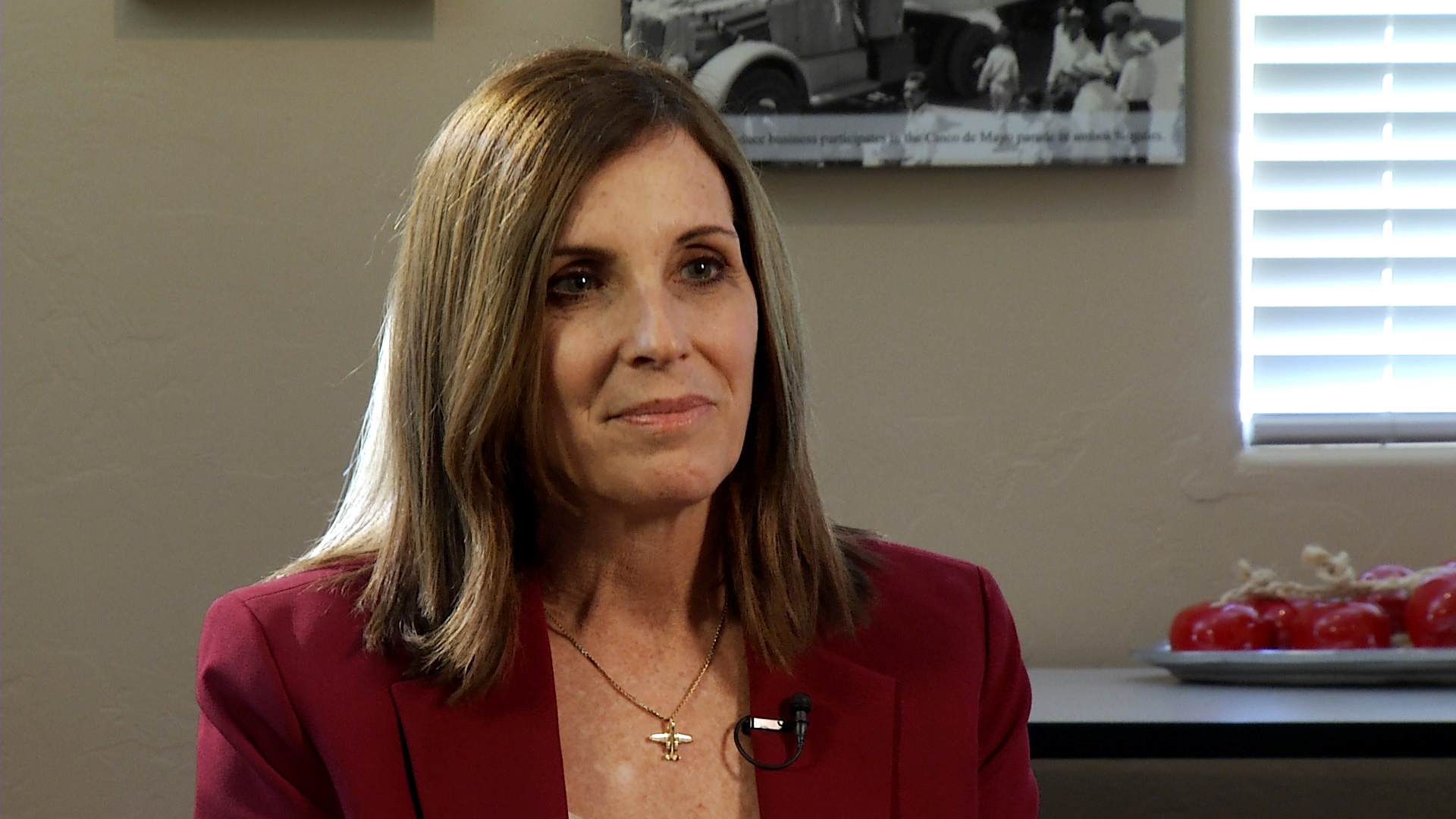 Sen. Marth McSally (R) during an interview with Arizona 360 at the Fresh Produce Association of the Americas in Nogales, Arizona on January 22, 2019. 