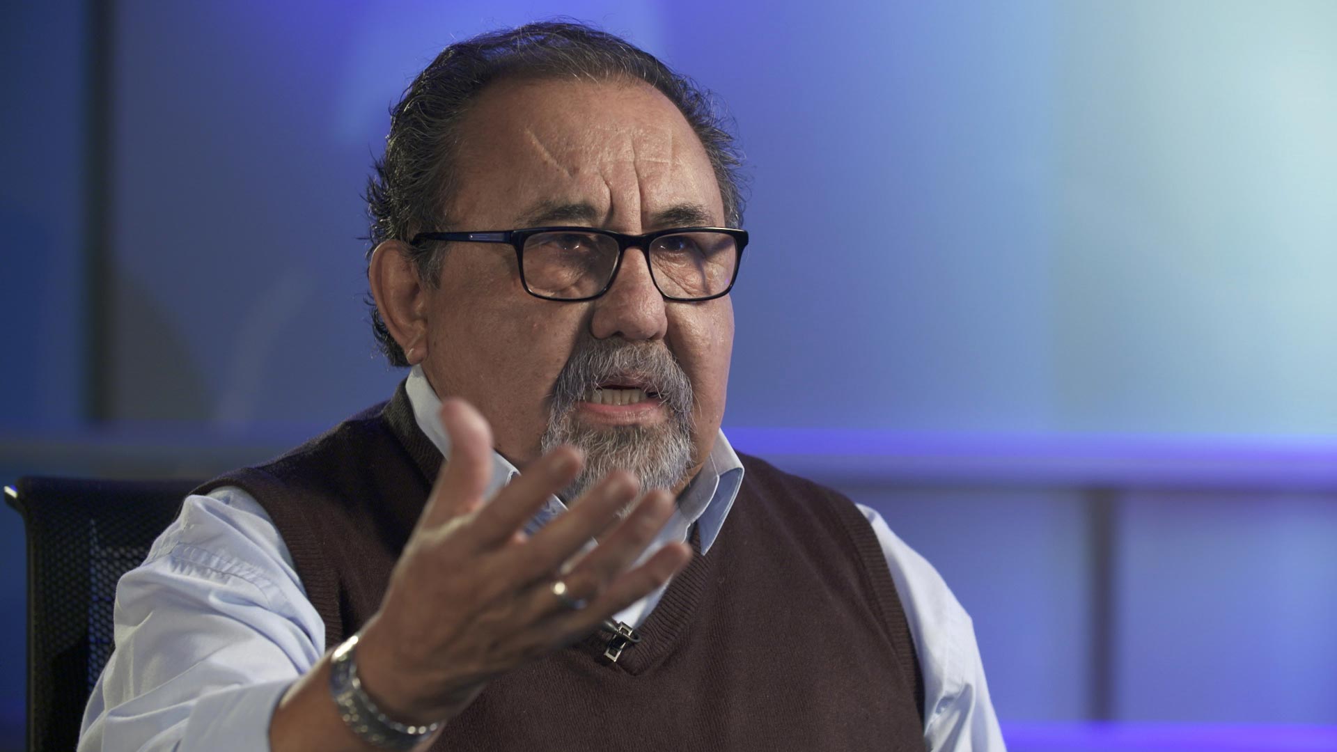 Rep. Raúl Grijalva (D) during an interview at Arizona Public Media on January 18, 2019.