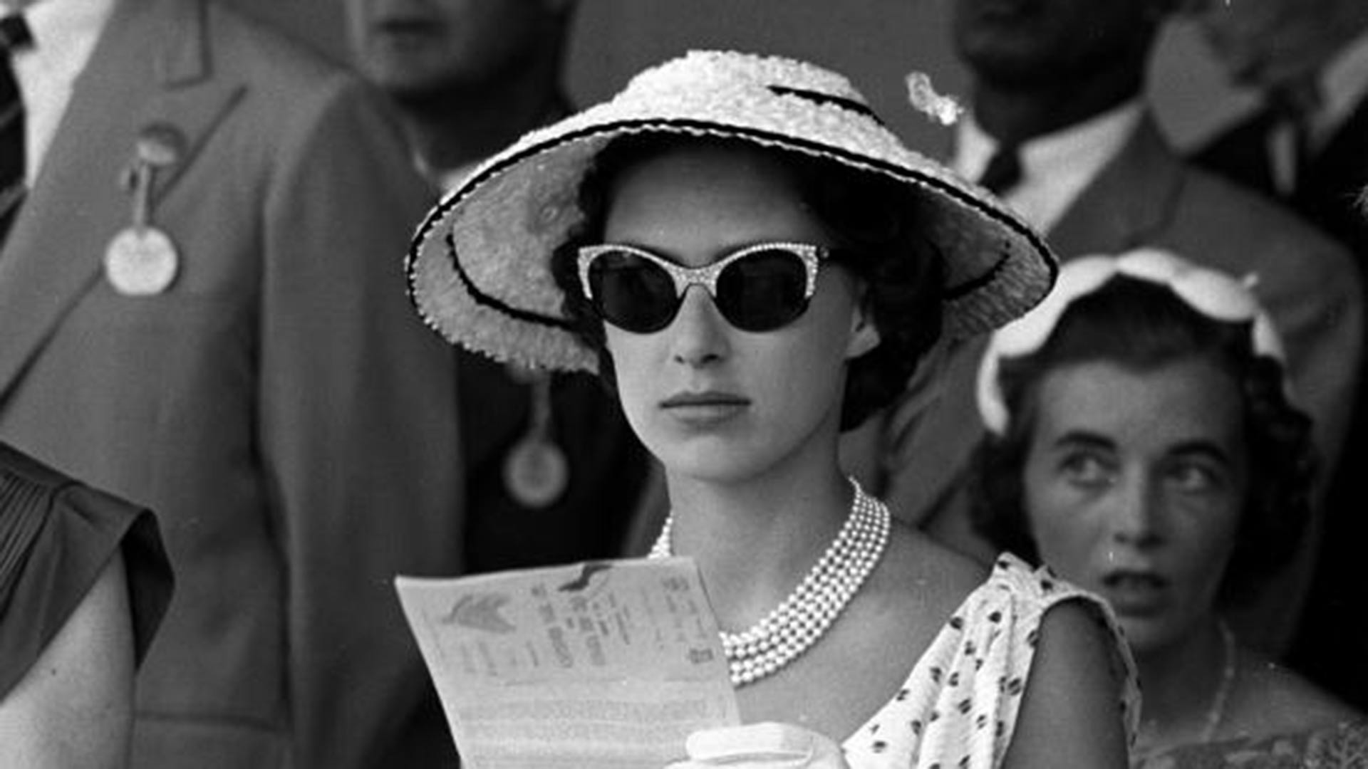 Princess Margaret pictured at the races at Kingston during the Royal Tour of the Caribbean.