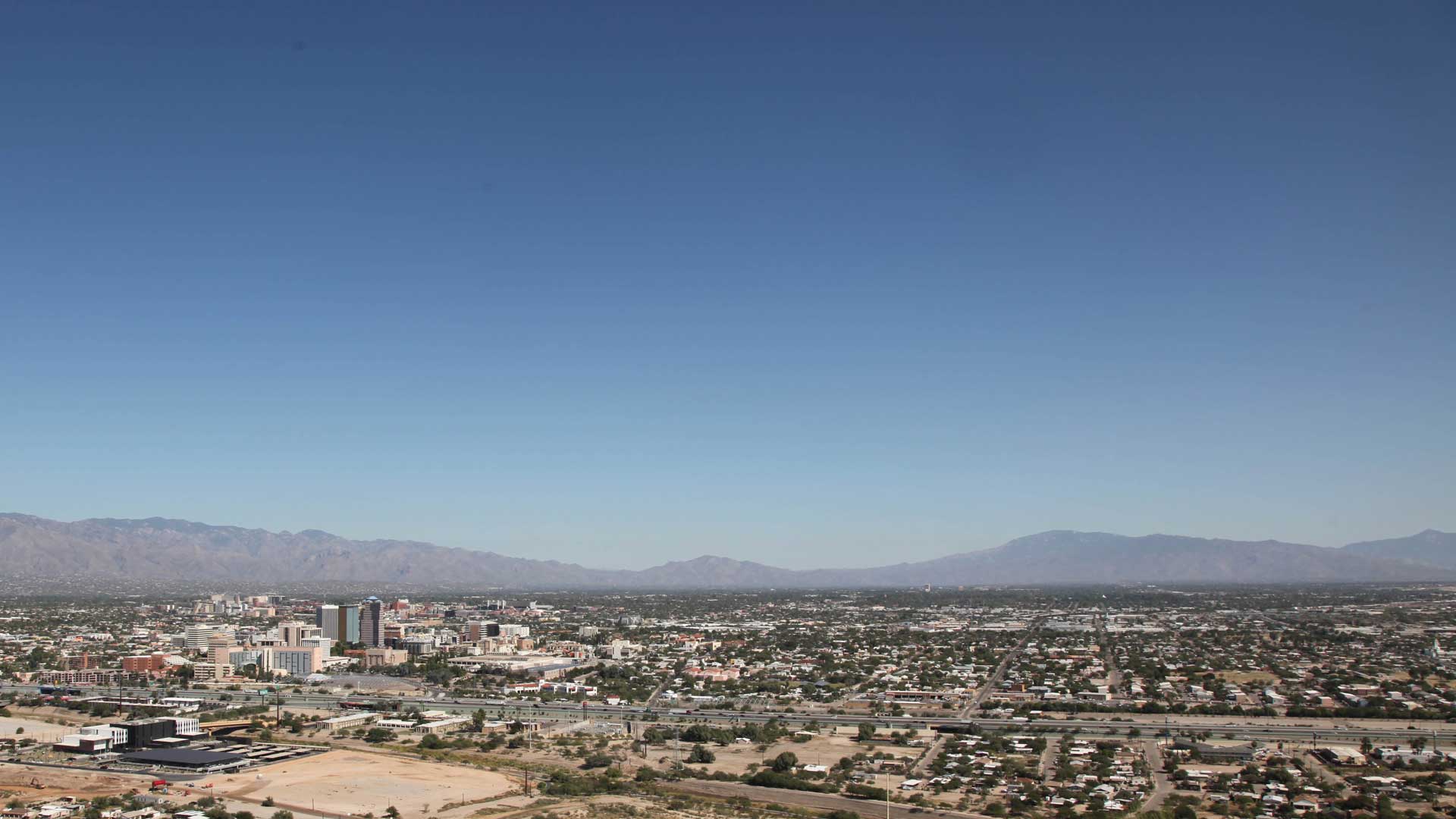 The view of the Tucson Skyline from A Mountain. Oct. 23, 2019.