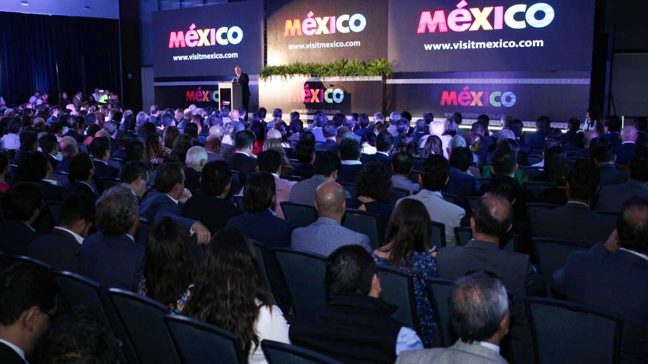 Miguel Torruco, secretary of tourism of Mexico, presenting strategy to promote the country.