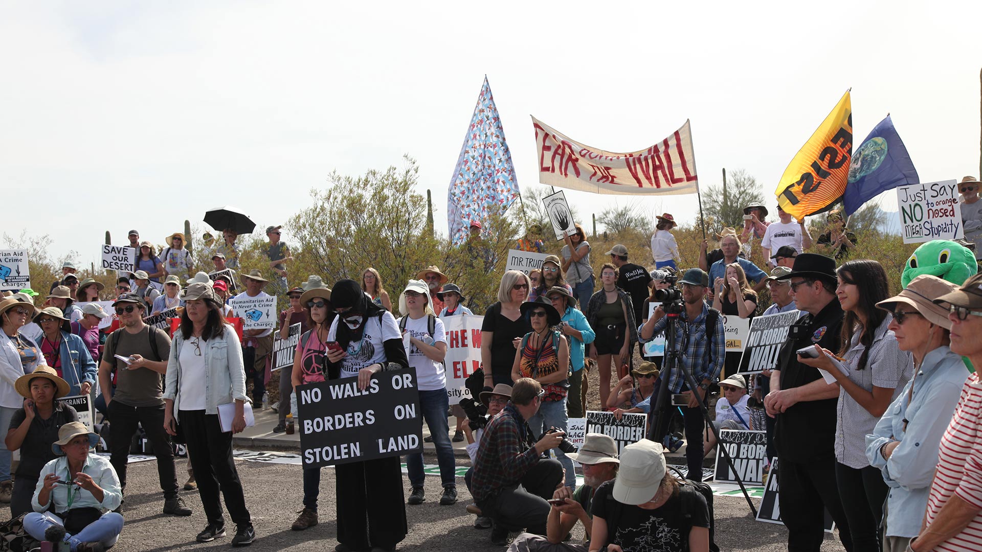 Border wall protest