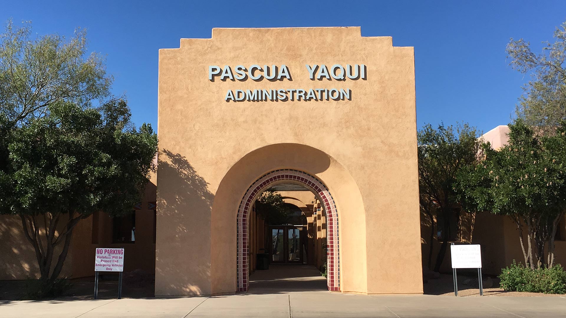 The administration building of the Pascua Yaqui Tribe.