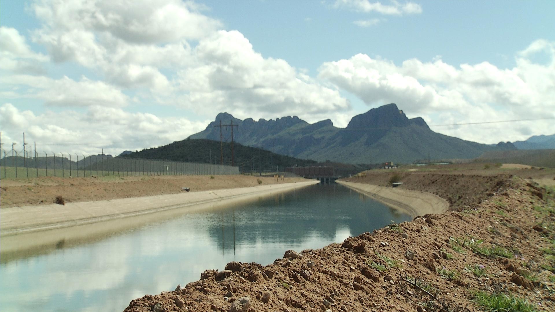 Central Arizona Project water flows in a canal near Marana.