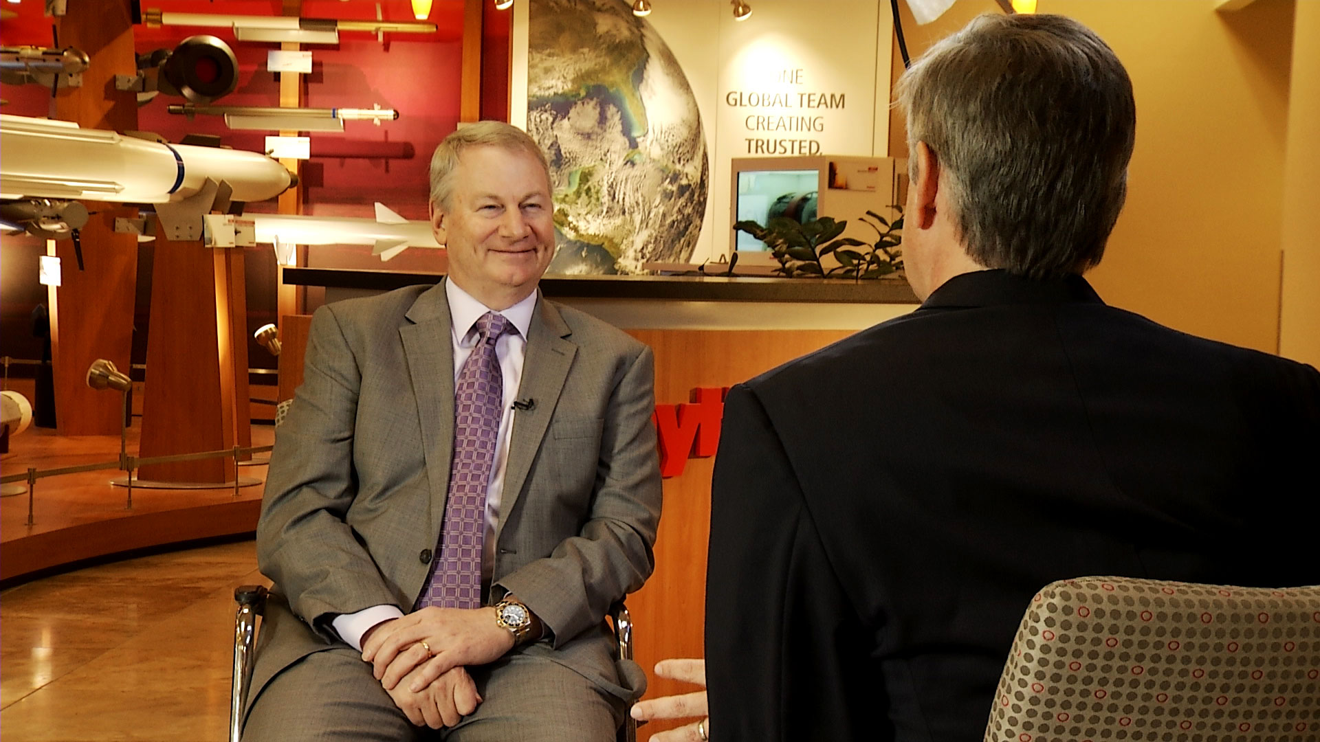 Raytheon Missile Systems President Wes Kremer sits for an interview with Christopher Conover on November 18, 2019. 