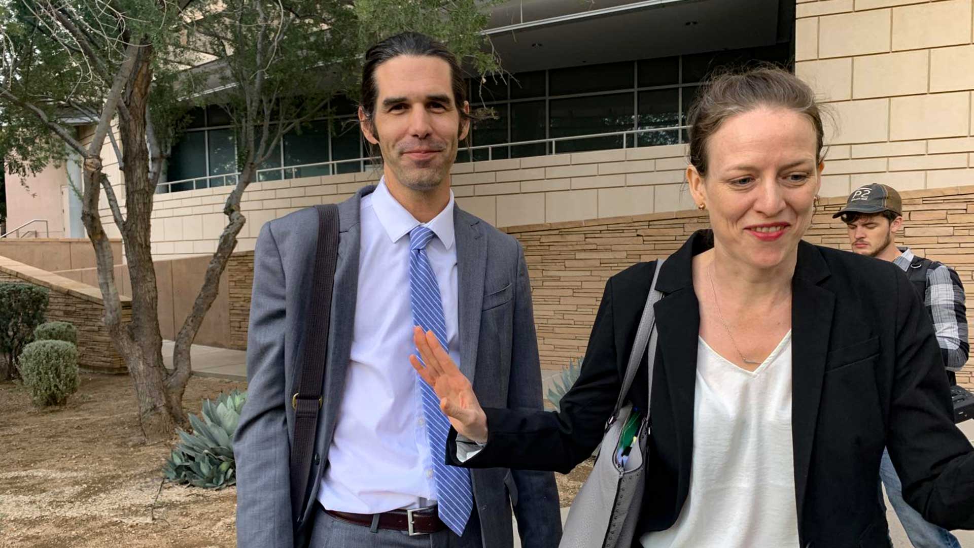 Scott Warren outside U.S. District Court Nov. 20, 2019, following acquittal in the government's second trial.