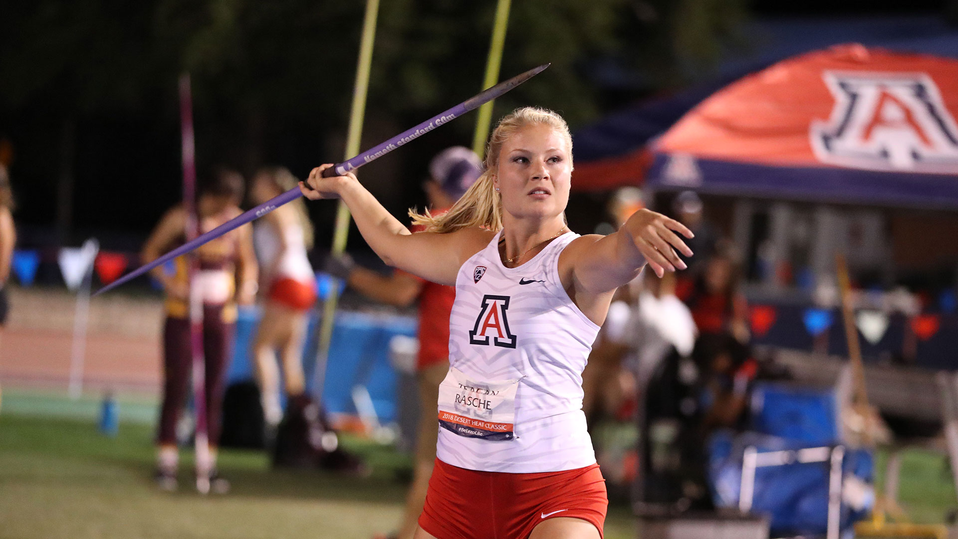Teagan Rasche competing for the University of Arizona track team. Spring 2019