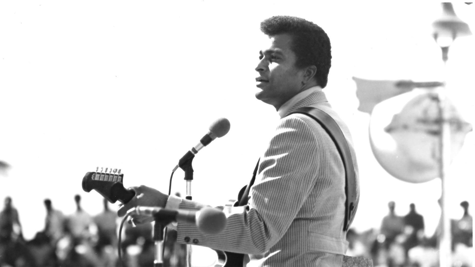 Country music legend Charley Pride performing.
