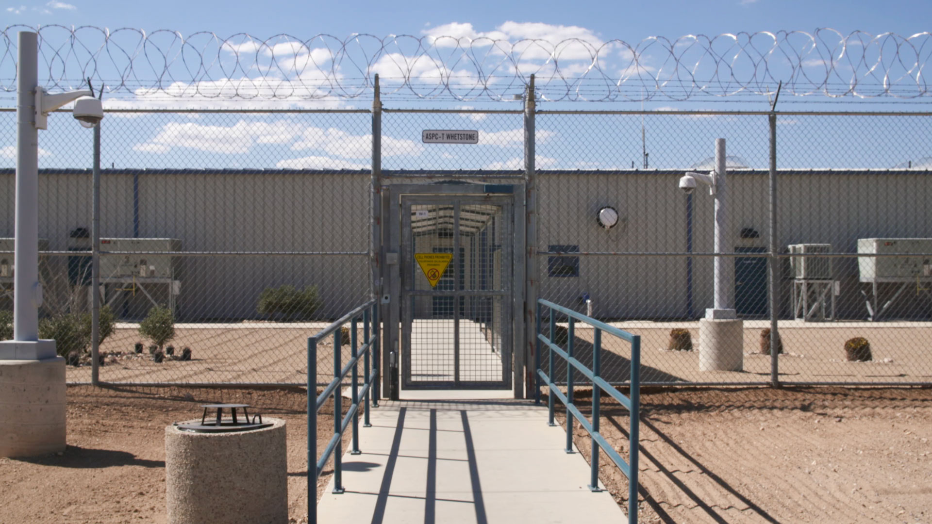 Entrance of an Arizona state prison in 2017.