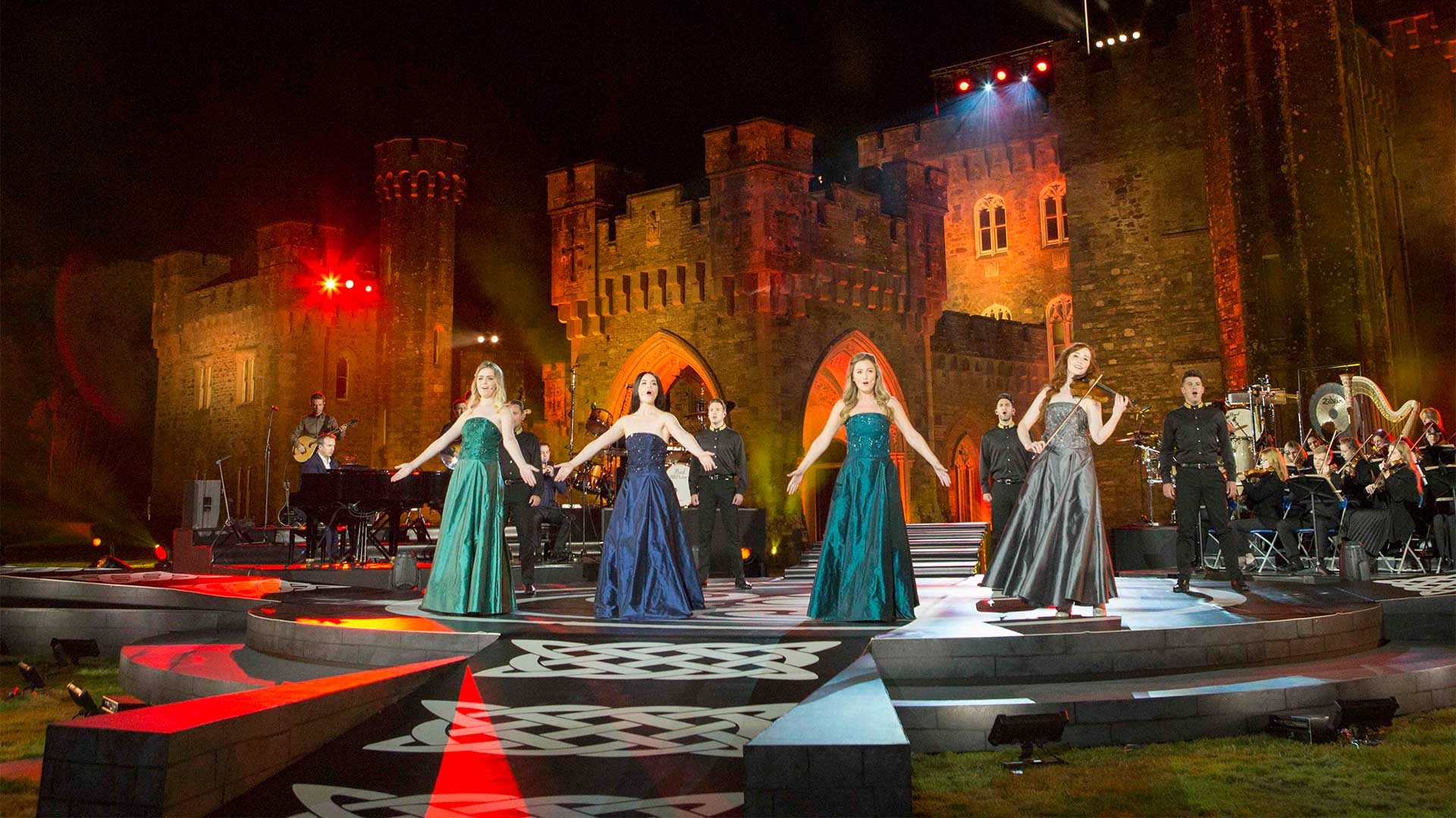 Celtic Woman performing at Johnstown Castle in Wexford, Ireland, the enchanting location for ANCIENT LAND.