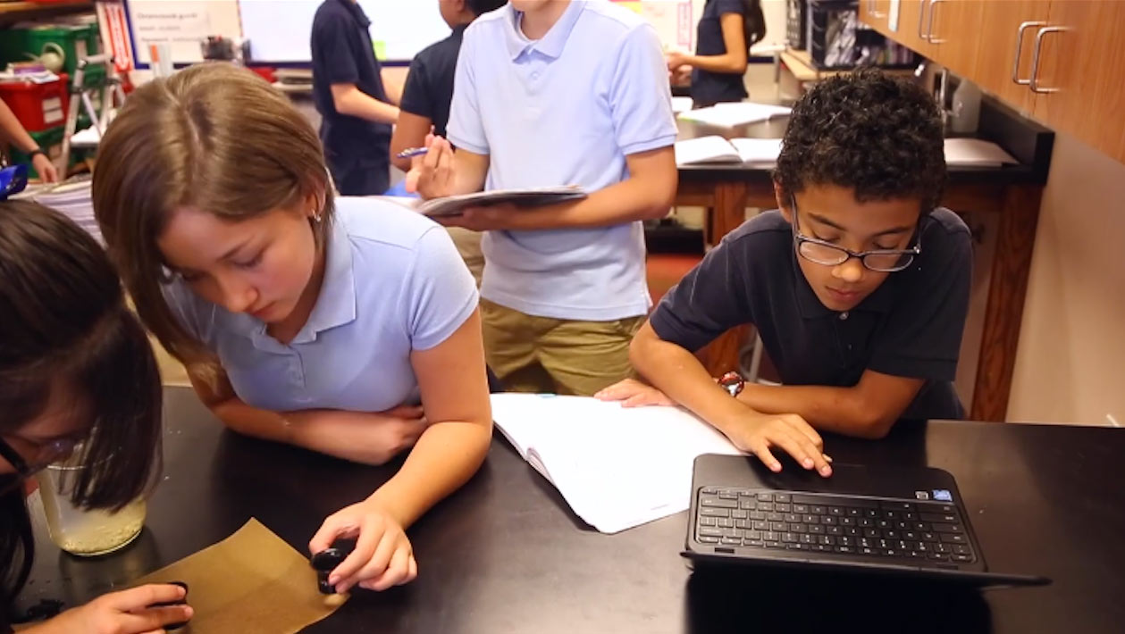 Students at Tucson's Academy of Math and Science Prince campus, the state charter school of the year for 2016.