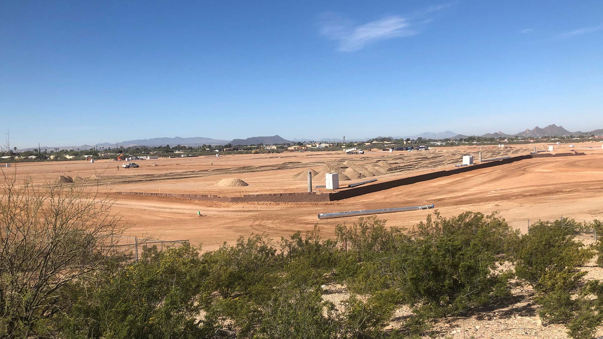 The 145-acre Kino Sports Complex expansion looking southwest from I-10, April 2, 2019