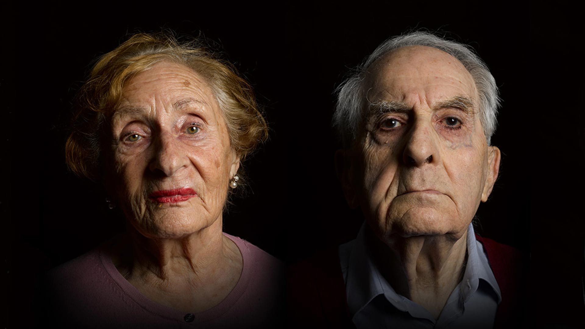 Only children at the time, these now elderly survivors reflect on how the trauma of the Holocaust has affected the rest of their lives. From left to right: Susan Pollack, Frank Bright.