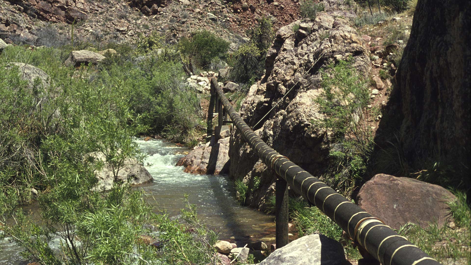 A January 2018 press release photo of the Grand Canyon's transcanyon pipeline.