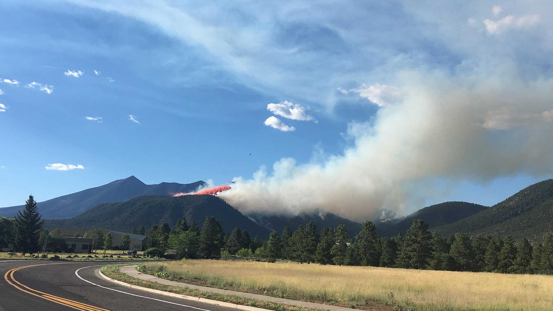 A photo of the Museum Fire, burning near Flagstaff, taken Sunday, July 21, 2019 posted on theNational Wildfire Coordinating Group's inciweb site.