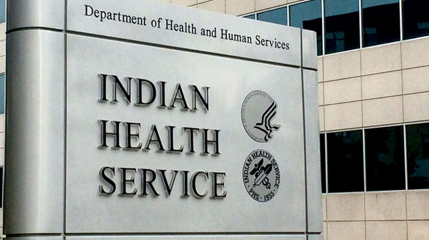 A sign for the Indian Health Service.