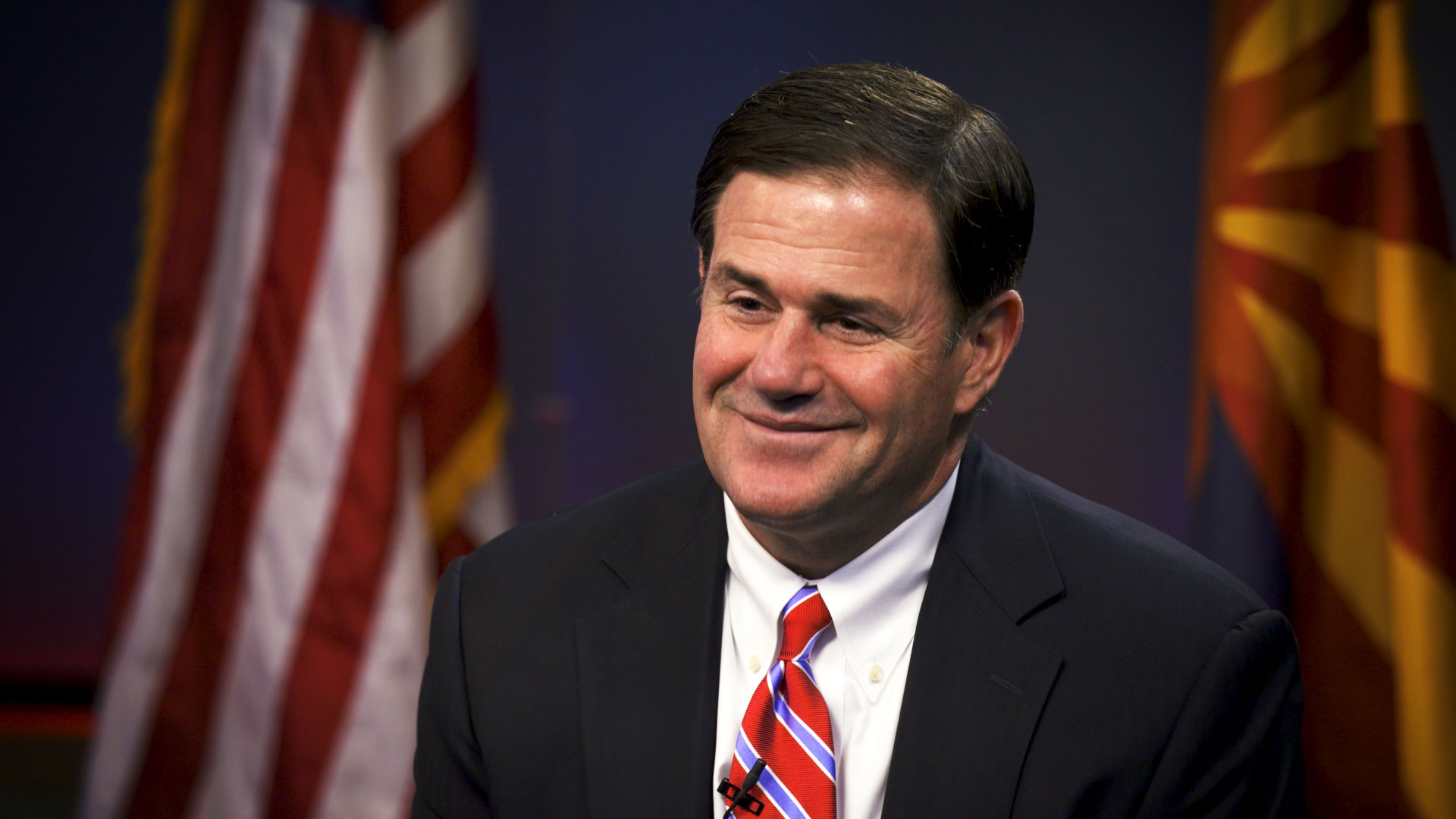Gov. Doug Ducey during an interview with Arizona 360 at Arizona Public Media on Sept.24, 2019. 