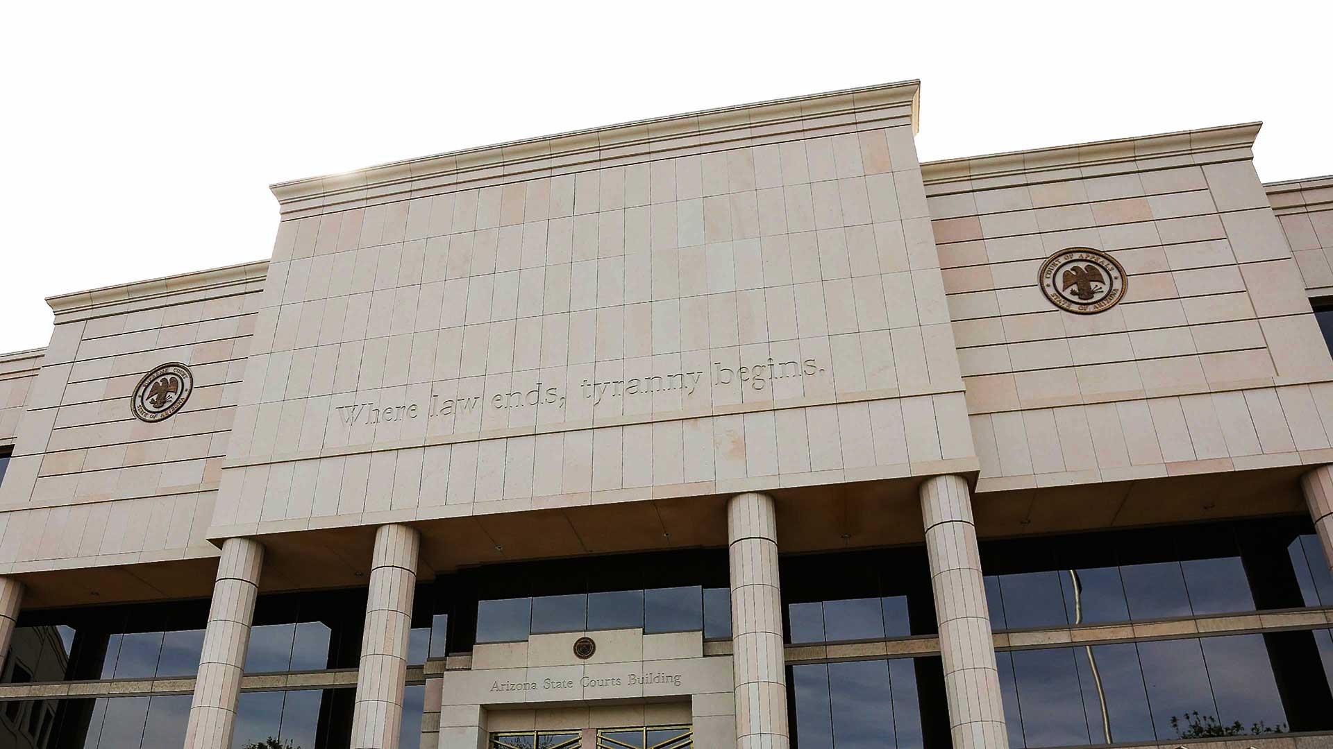 A news release photo of the Arizona State Courts Building, in Phoenix.