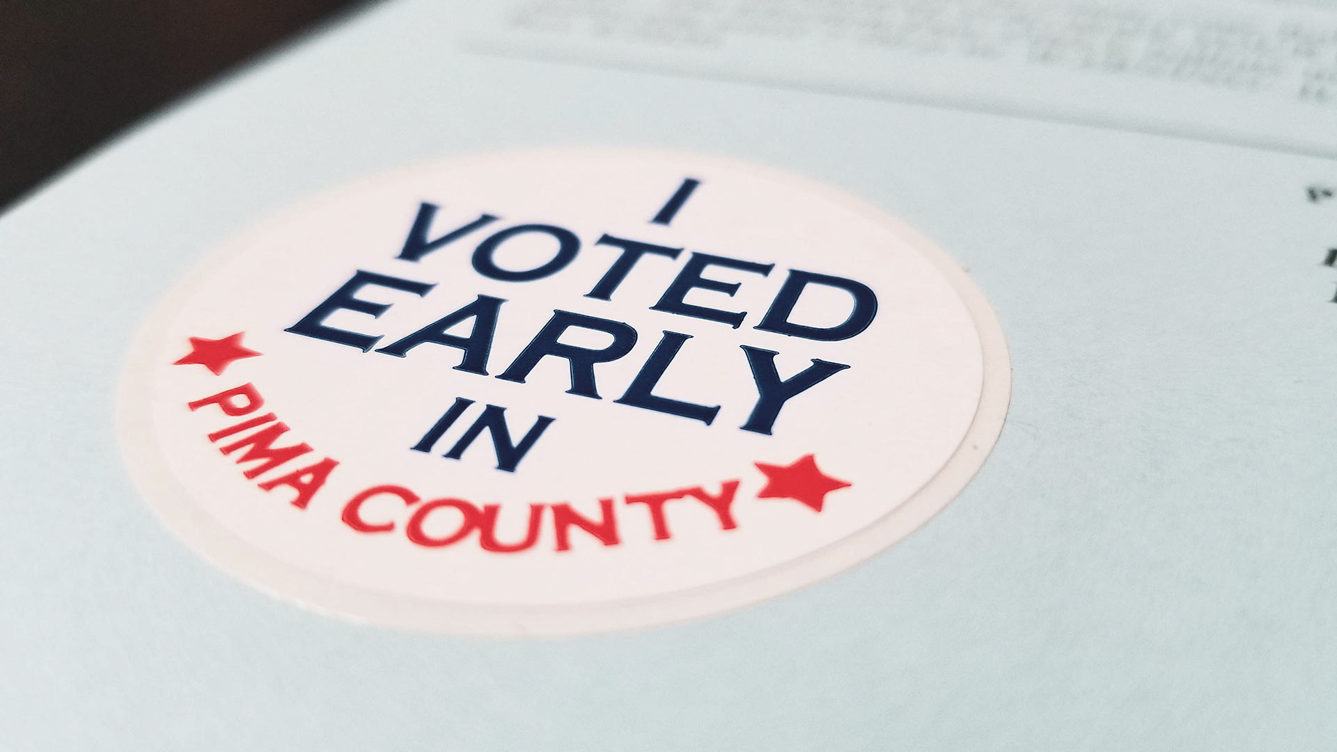 Early Voting Sticker Pima County 2020