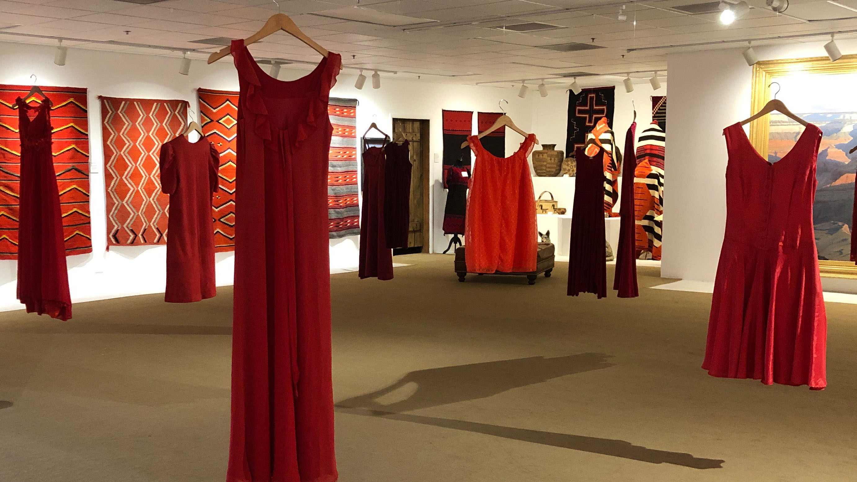 REDress Project gallery exhibit wide shot