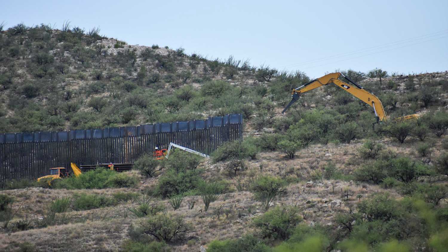 Thirty-foot-high border wall was installed along the border near Sasabe, Arizona, and Mexico in the summer of 2020.