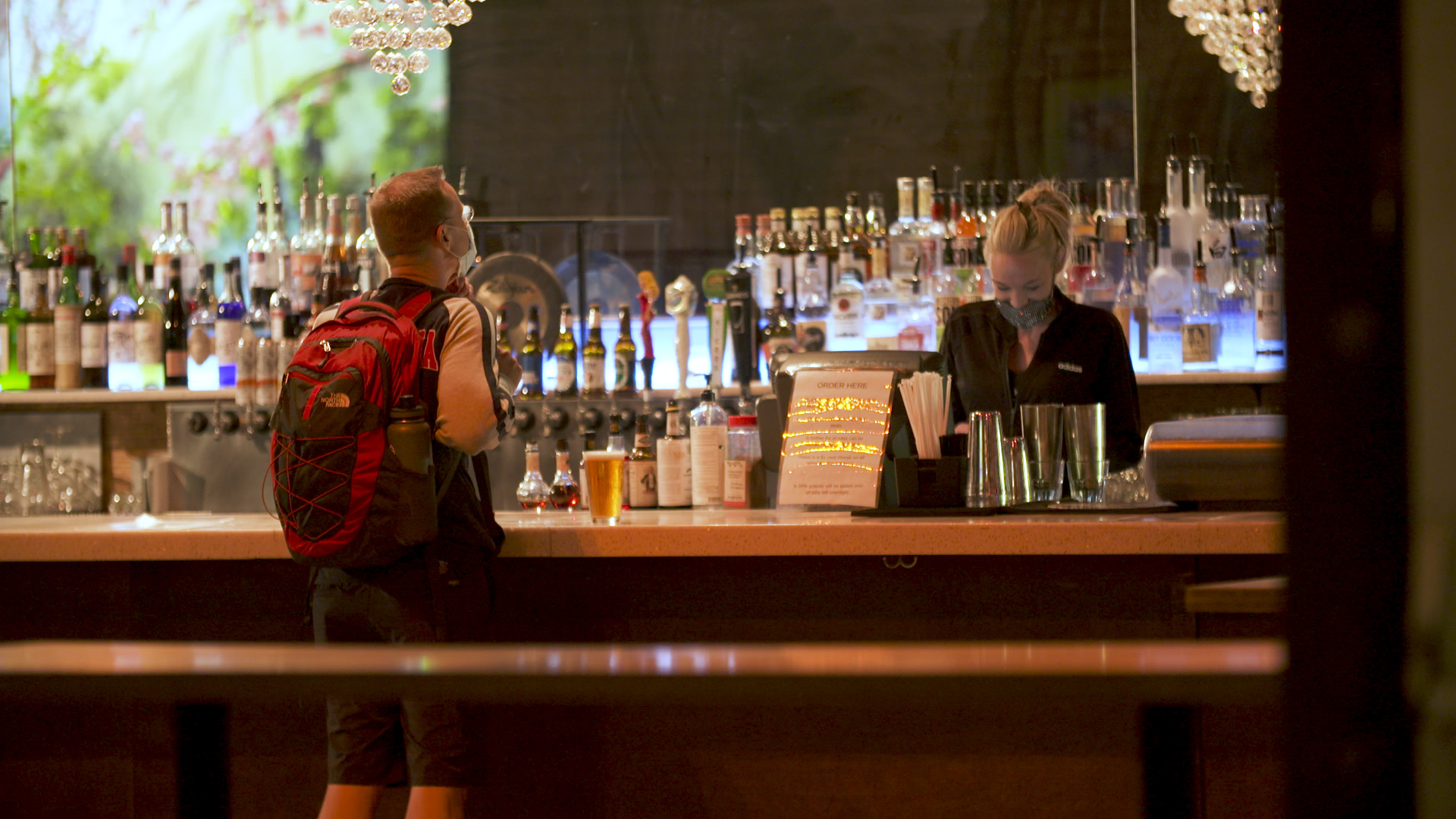 A bar in downtown Tucson during the COVID-19 pandemic.