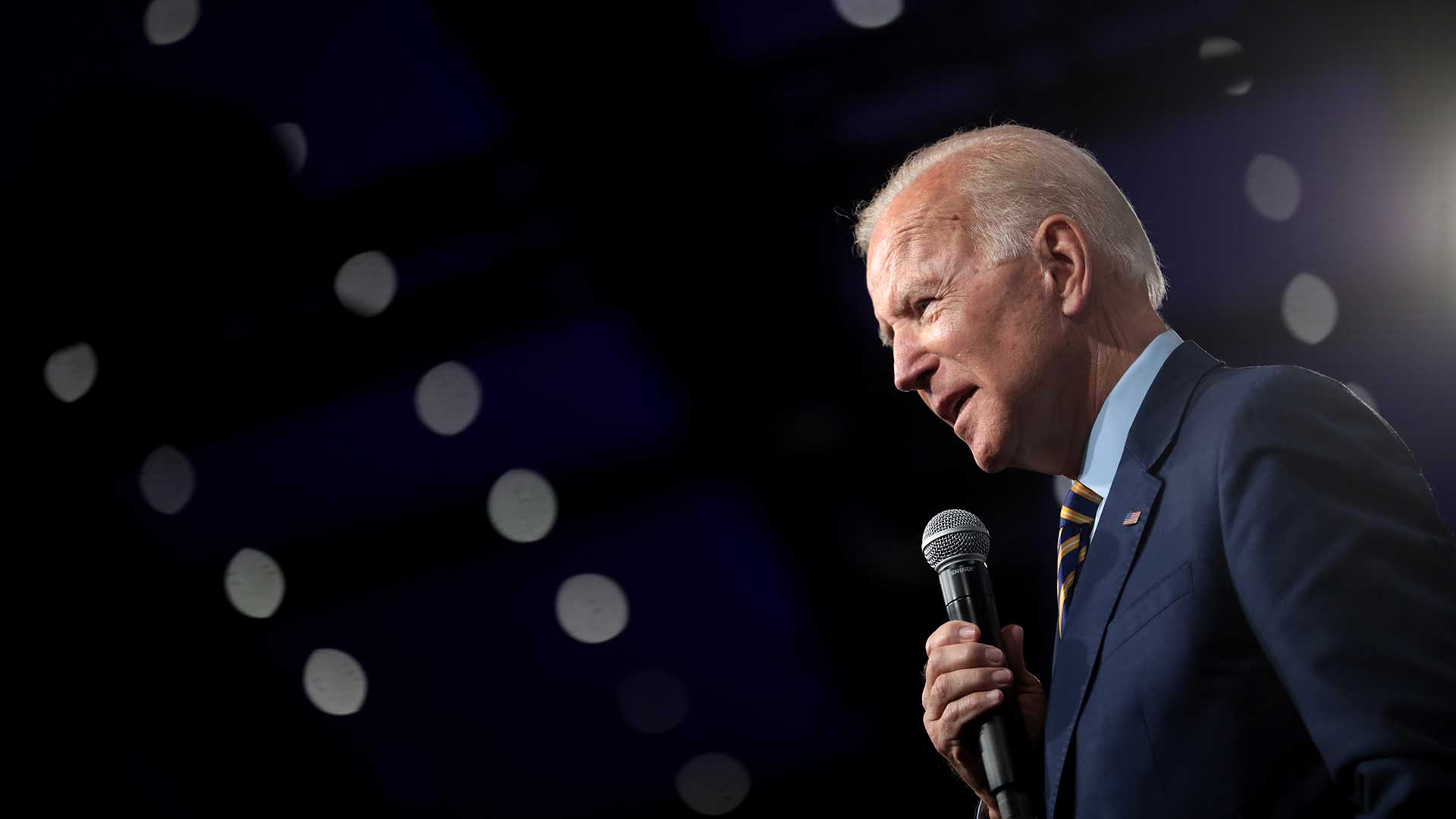 Joe Biden speaks in Des Moines, Iowa, August 2019.