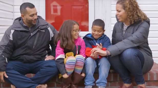 Family on the front porch.