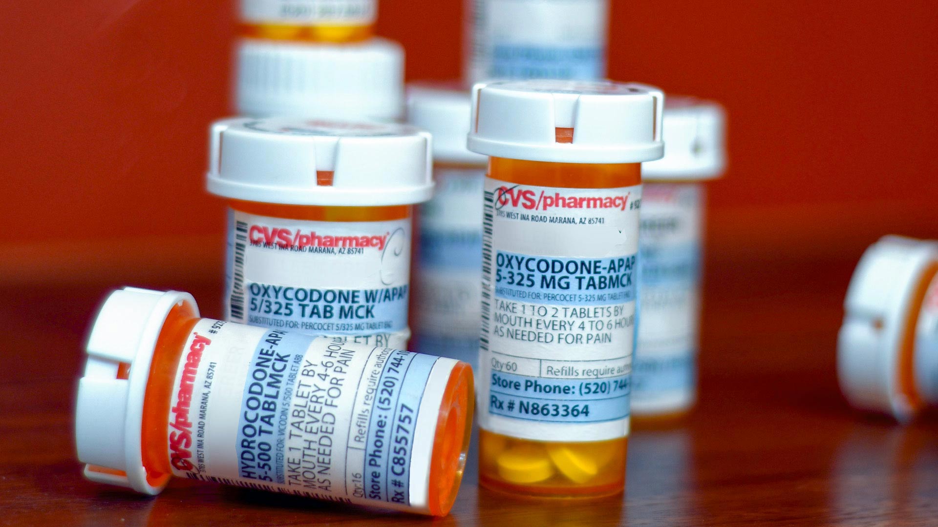 Opioid pill bottles