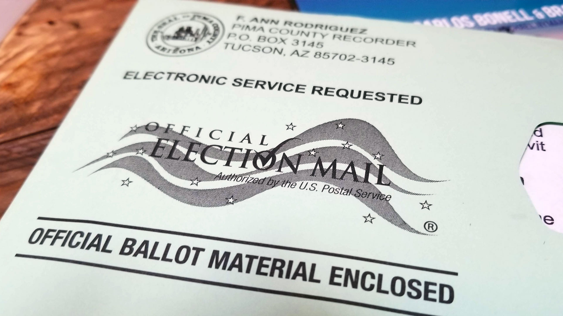 Pima County Presidential Preference Election envelope