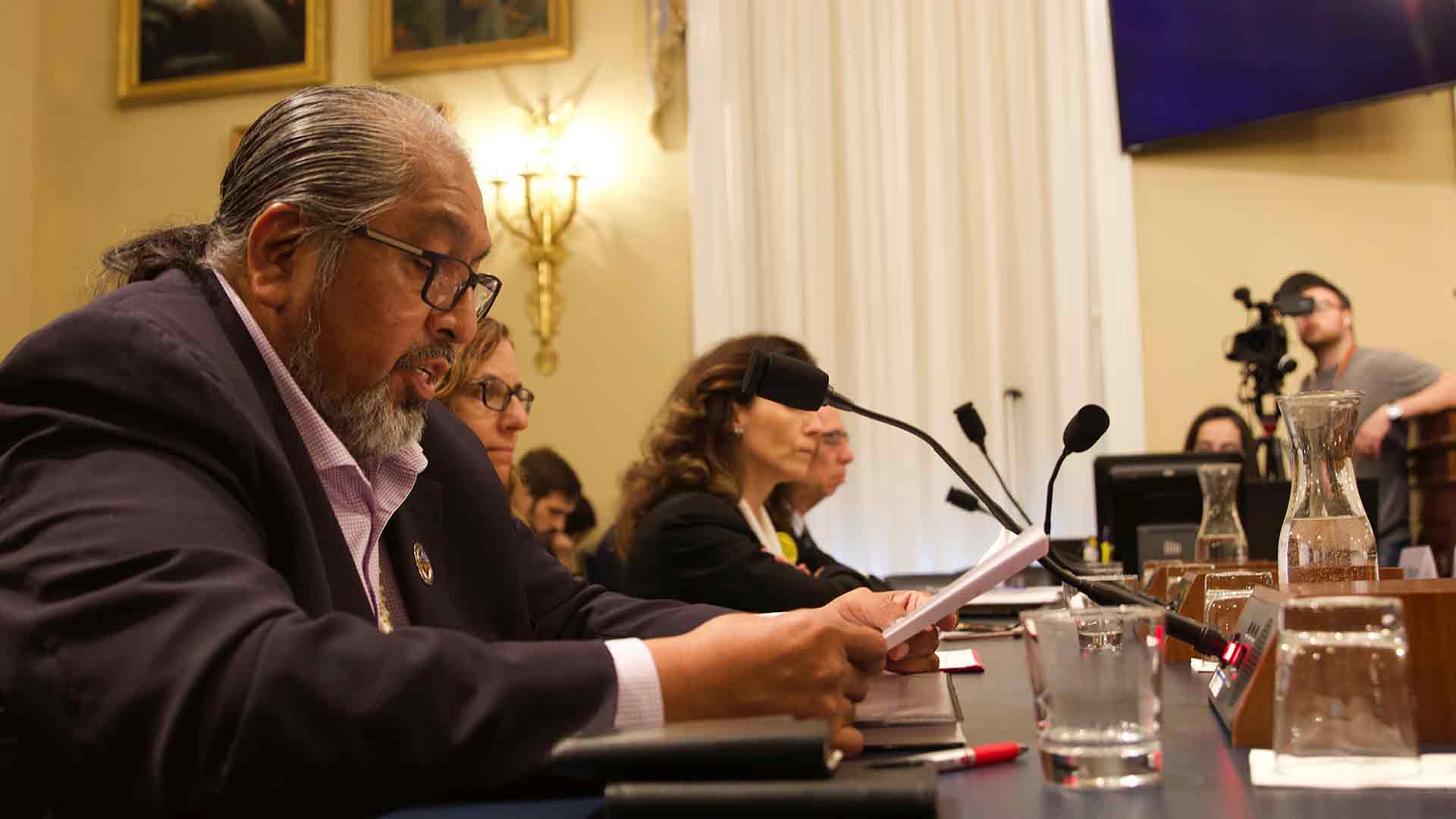 Tohono O’odham Chairman Ned Norris Jr. told a House subcommittee Wednesday, Feb. 26 the construction of a border wall on sacred sites was akin to building a wall in Arlington National Cemetery.