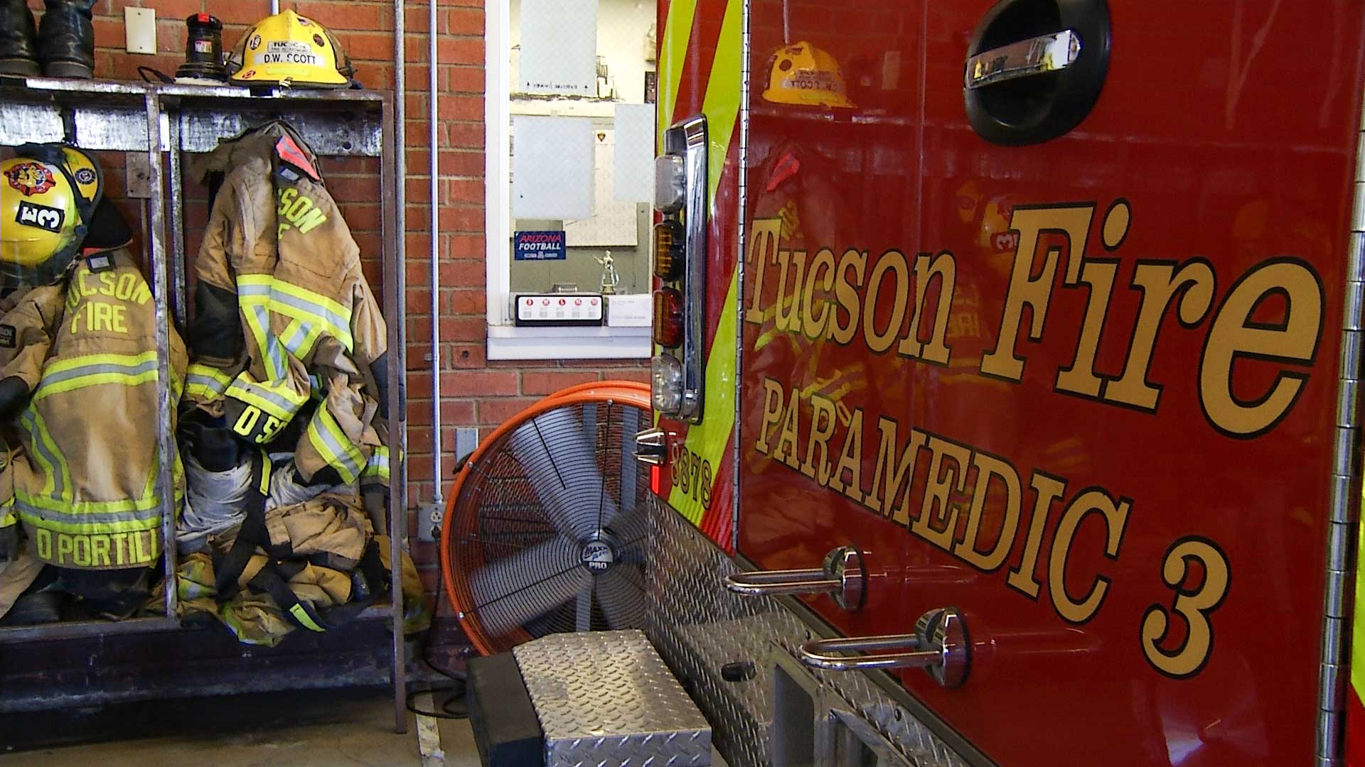 A Tucson Fire Department vehicle and gear.