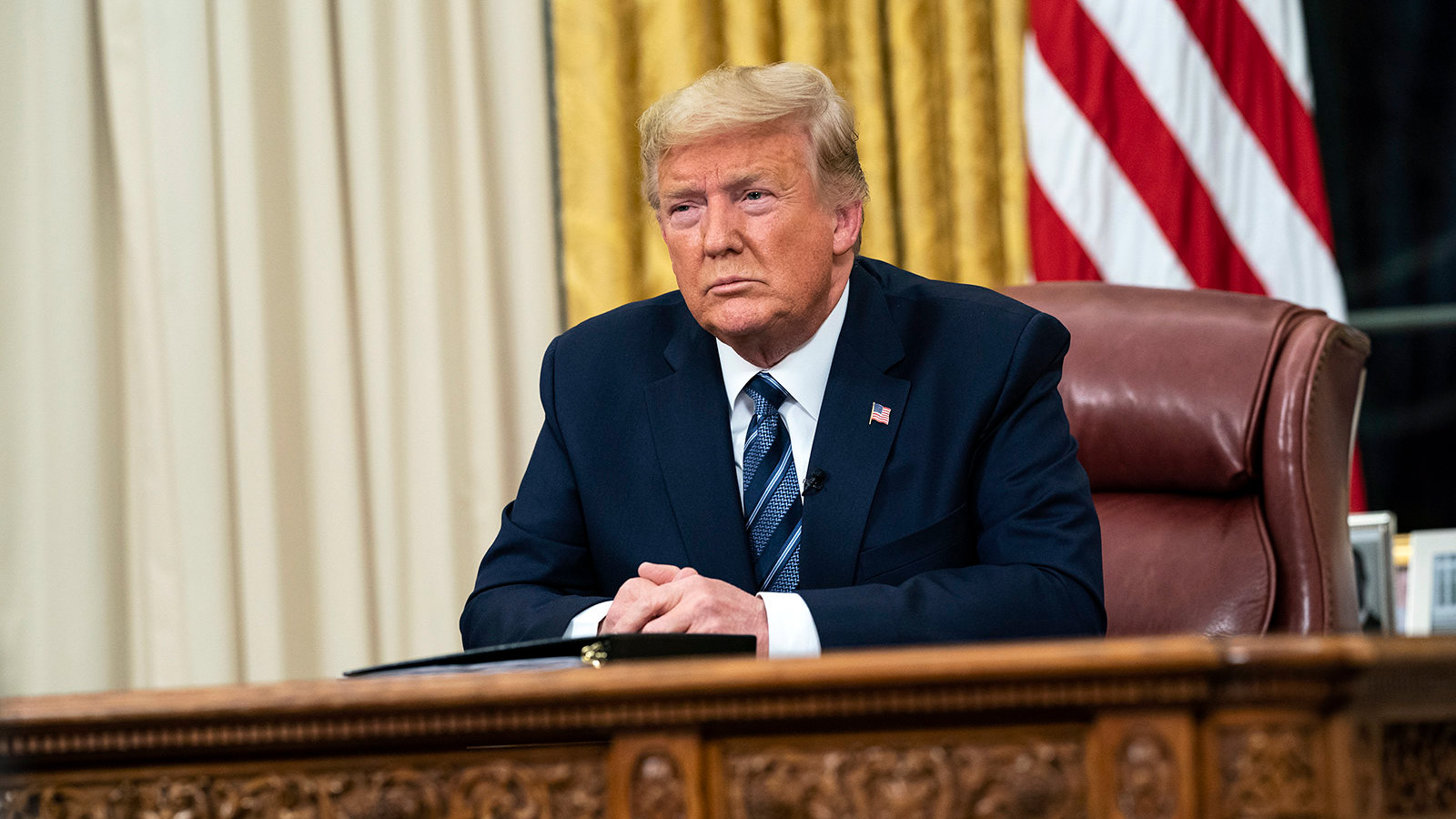 President Donald J. Trump addresses the nation from the Oval Office of the White House Wednesday evening, March 11, 2020, on the country’s expanded response against the global Coronavirus outbreak.