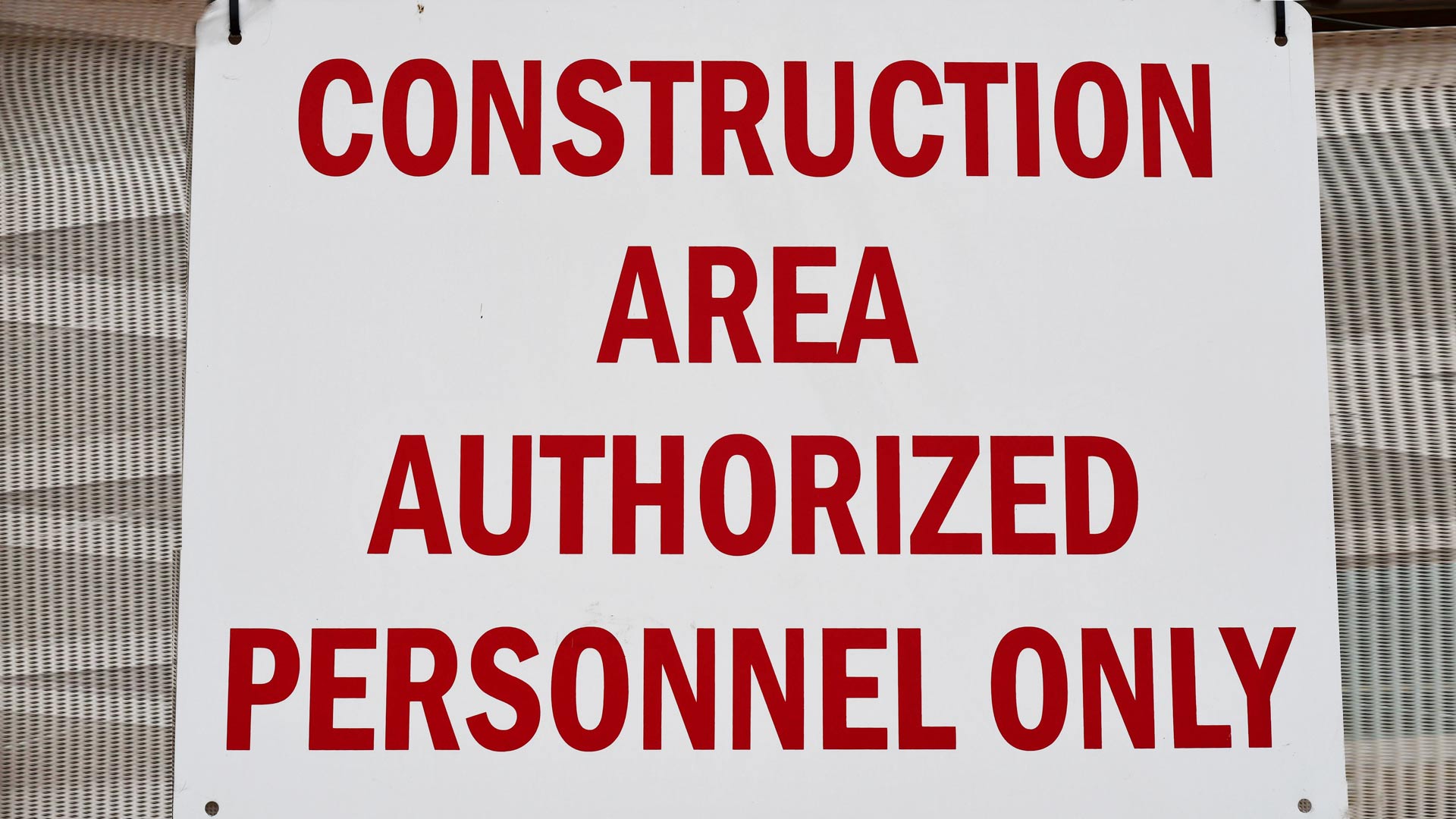 Construction Area Only sign