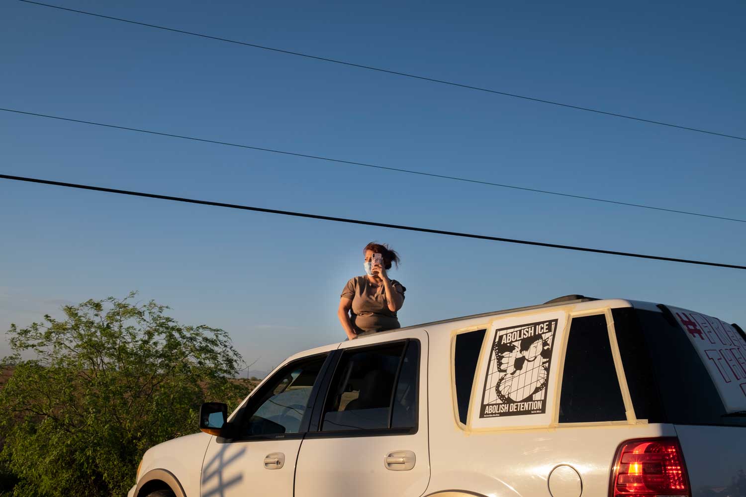 Eloy cars protest 