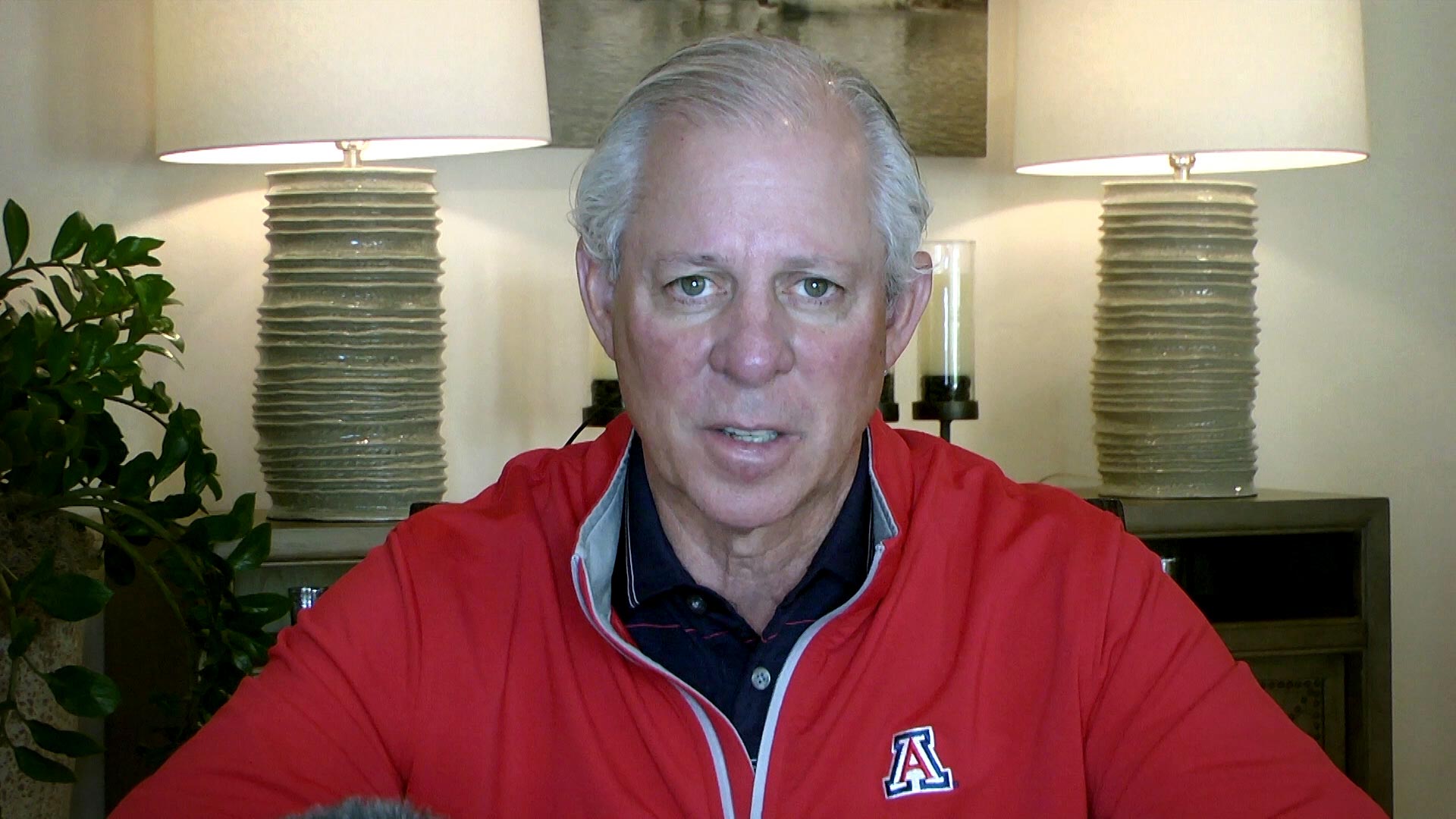 University of Arizona President Bobby Robbins during an interview with Arizona 360 on April 15, 2020.