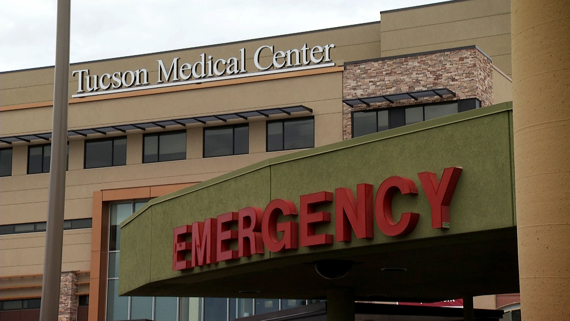 File image of the exterior of Tucson Medical Center's ER entrance. 